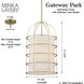 Gateway Park 4 Light 14 inch Soft Brass Pendant Ceiling Light